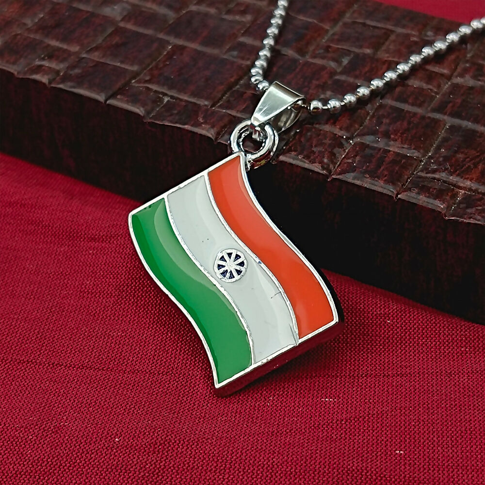 India Flag Chain Pendant For Men