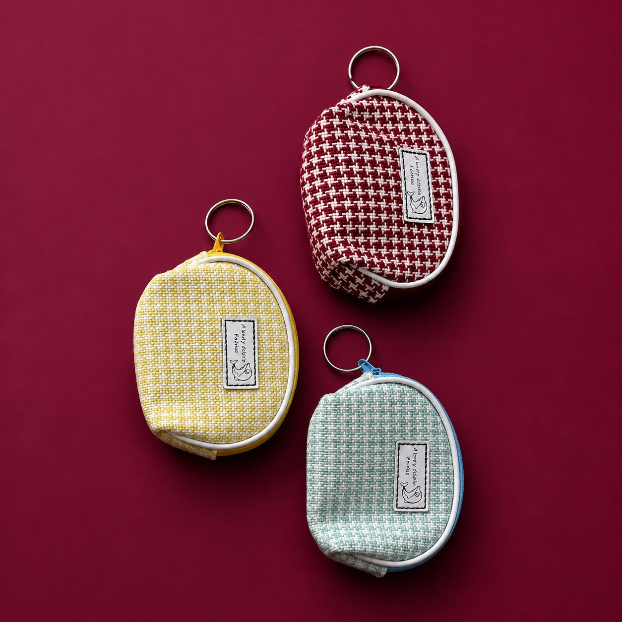 Mini zipped coin pouch for keys and small items