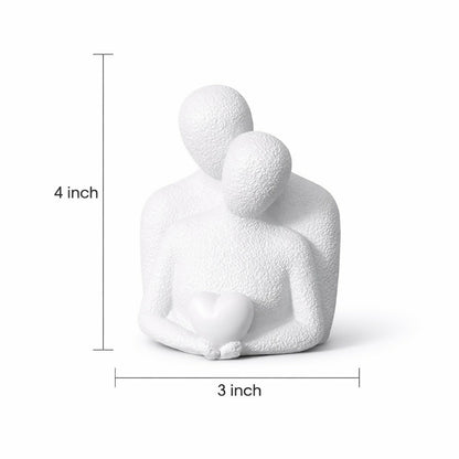 Abstract Couple Holding Heart Decorative Showpiece for Home and Office