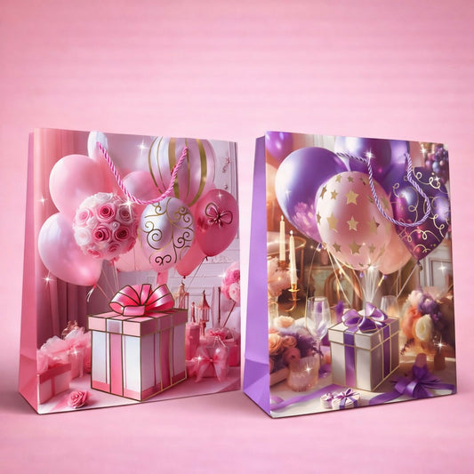 Birthday Celebration Theme Gift Paper Bag with Handle 1 Piece