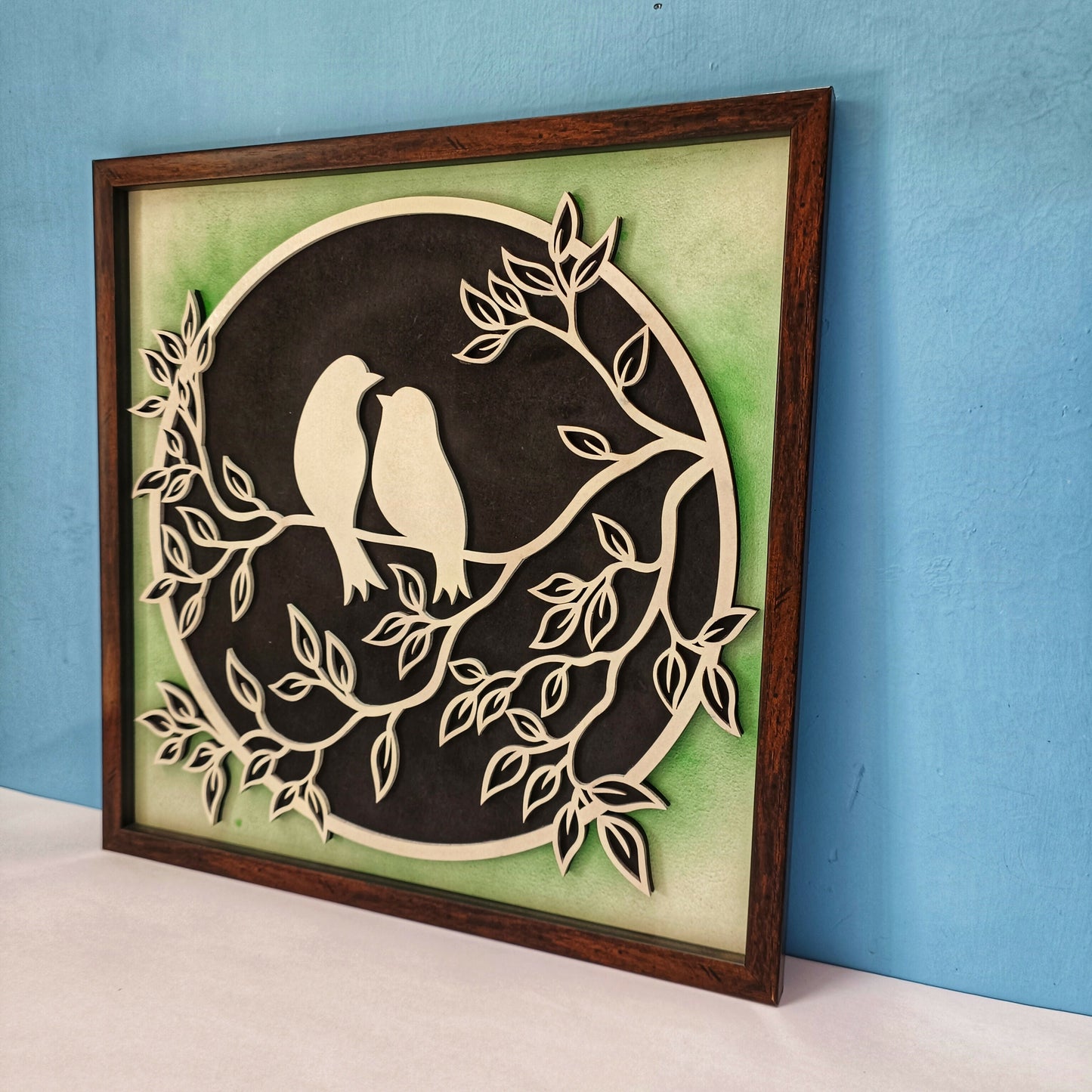 Handcrafted Wooden Bird ( Sparrow ) Wall Art – Minimal Bird Design | Natural Wood Finish | Eco-Friendly Wall Decor for Living Room, Bedroom & Office | Handmade in India