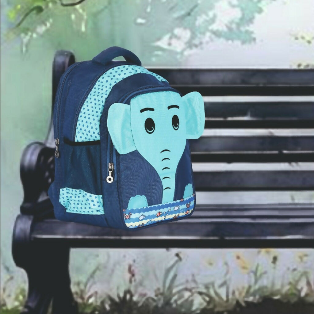 Cute Blue Elephant Kids Backpack for Boys & Girls – Lightweight Preschool School Bag with Cartoon Design, Comfortable Straps & Spacious Compartments