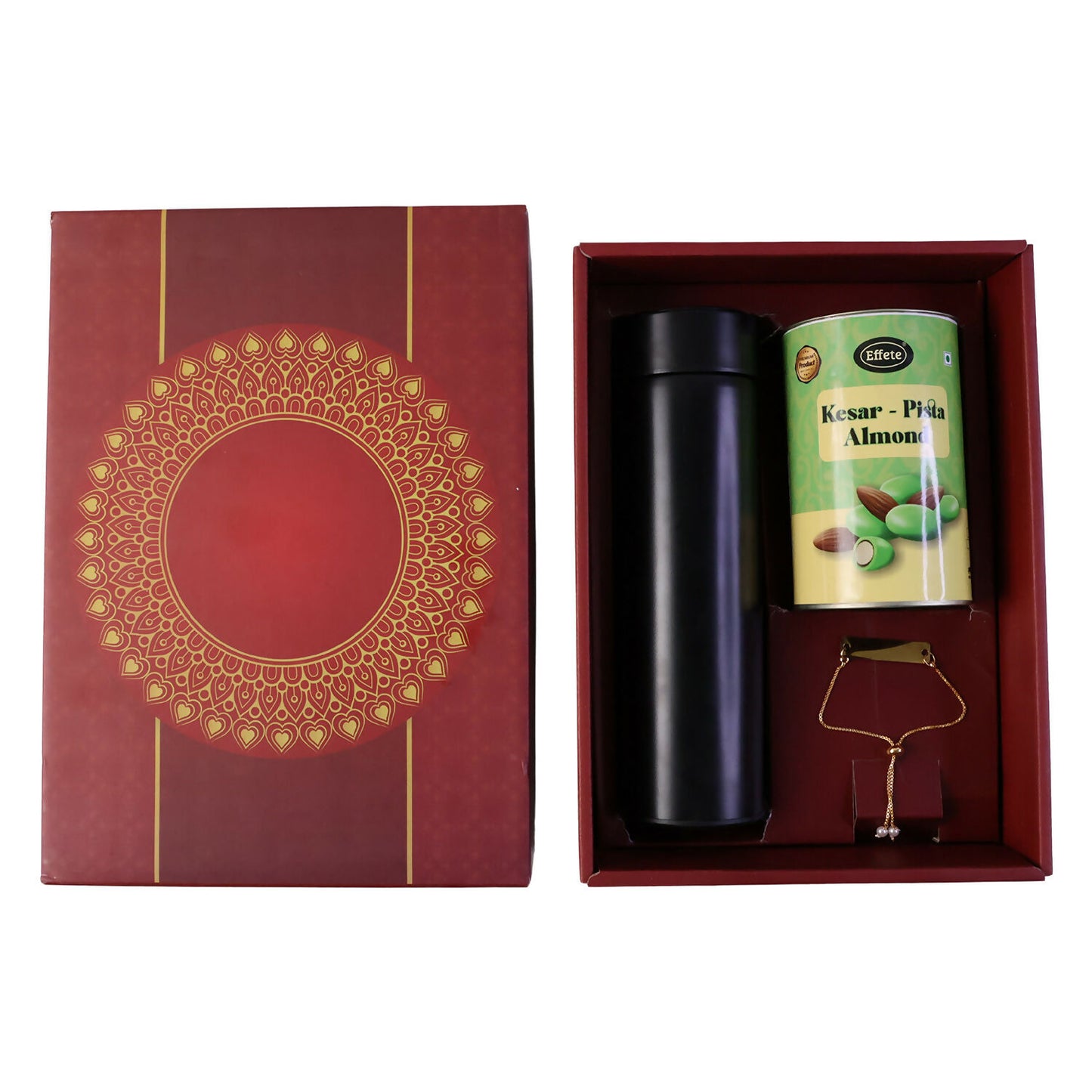 Practical bottle included in rakhi gift set