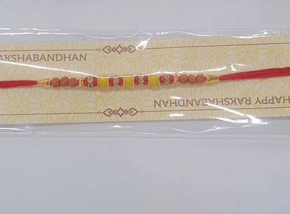 Kids Rakhi Multicolor Beaded Design with Red Thread (100pcs)
