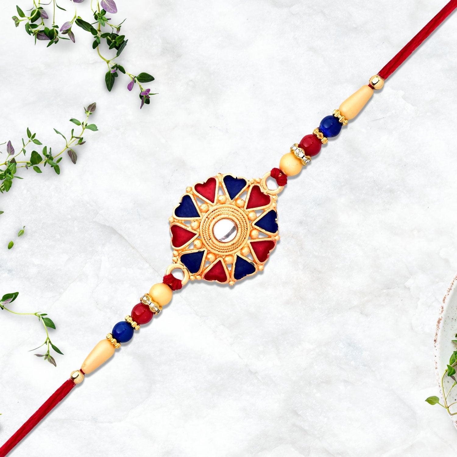 Traditional Rakhi Handcrafted & Skin-Friendly for Raksha Bandhan (5pcs)