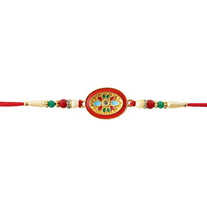 Stylish Pattern Designer Rakhi with Beads for Raksha Bandhan (5pcs)