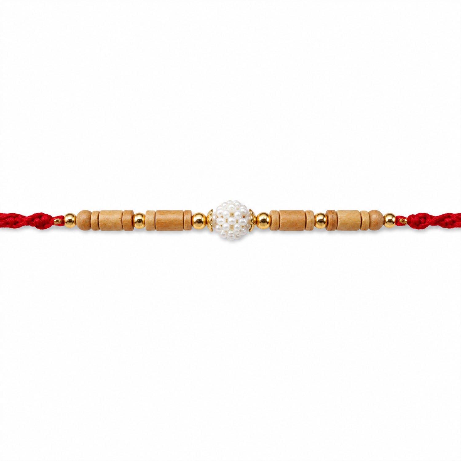 Stone Studded Designer Rakhi with Traditional Beads and Beautiful Festive Finish