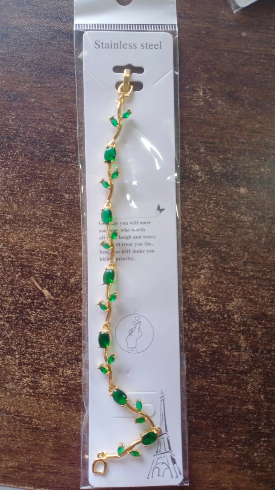 Tulip vine bracelet styled for festive occasion