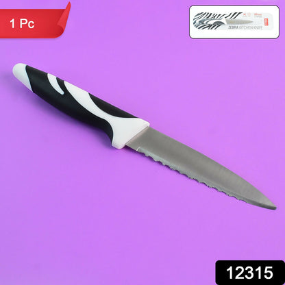Ritu Stainless Steel Serrated Blade Zebra Kitchen Knife (1 Pc) view 7
