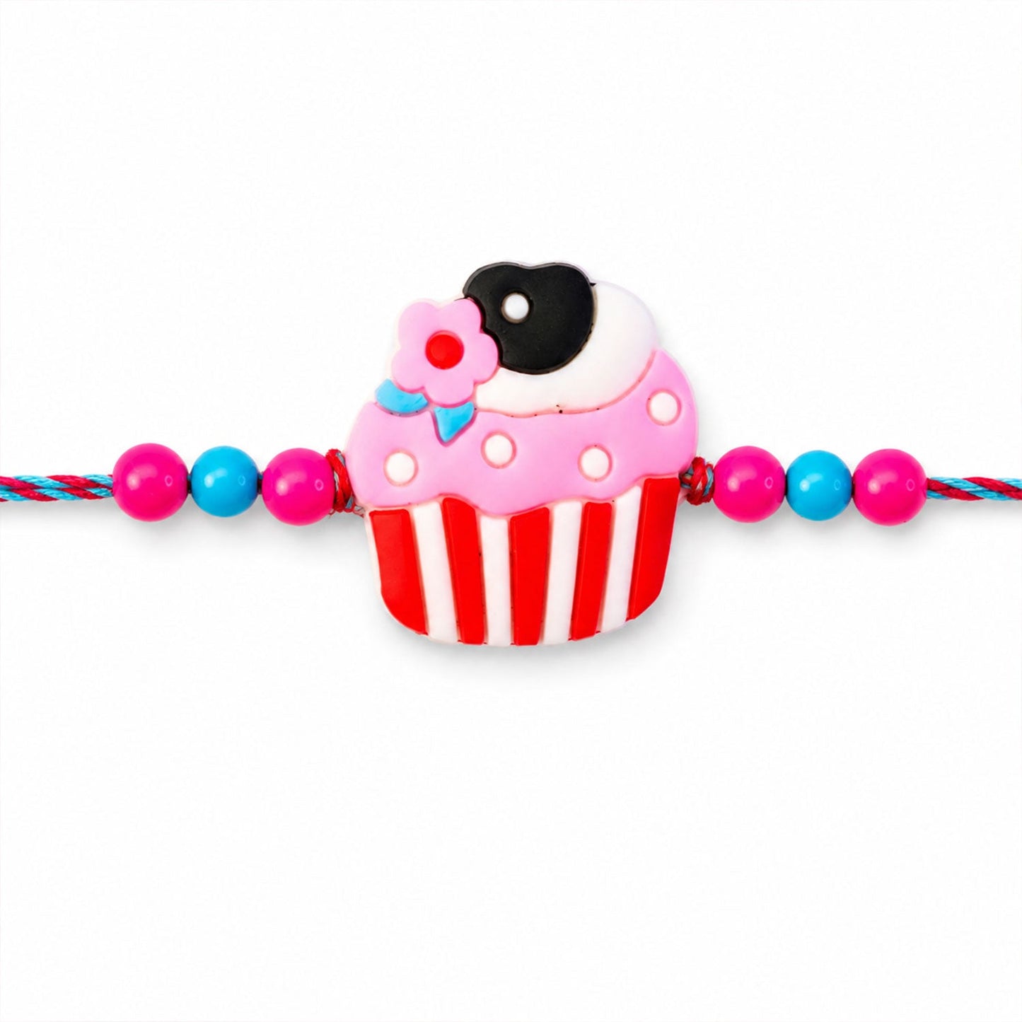 Kids Rakhi Cupcake Charm Traditional Beaded Rakhi (10pcs)