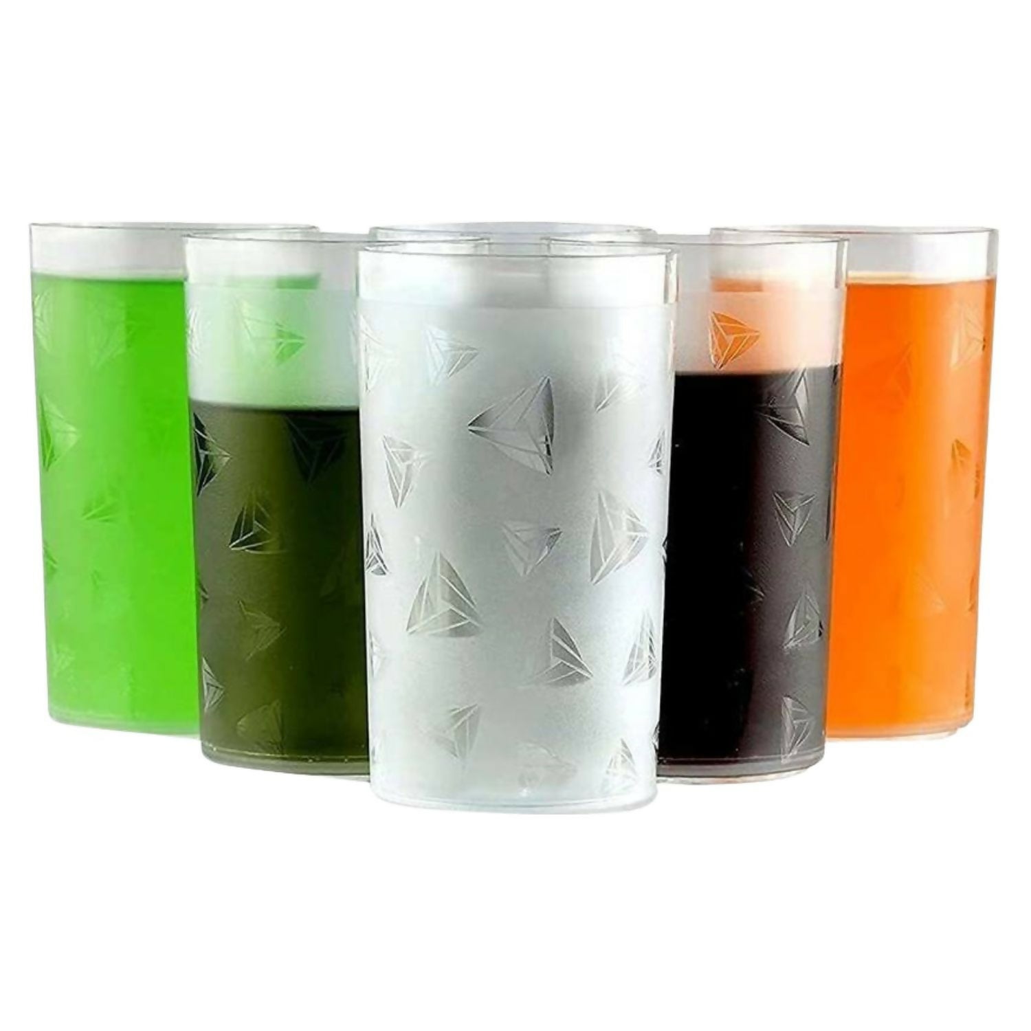 Diamond Plastic glass (pack of 6)