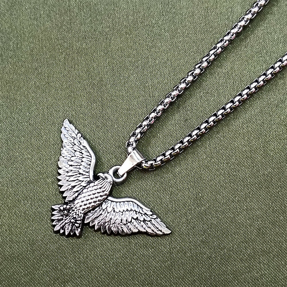 Winged Eagle Chain Pendant For Men and Women