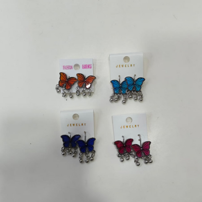 BEAUTIFUL ELEGANT BUTTERFLY EARRINGS WITH COMBO OF 4 COLOURS