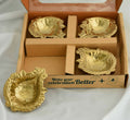 Decorative Ceramic Diya – Elegant Gold PVD Plating & Modern Finish