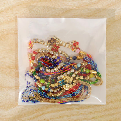 Angular Diamond Motif Rakhi with Shimmering Stones (Pack of 6)