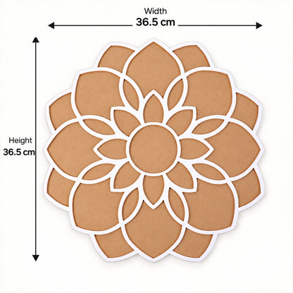 Large Flower Rangoli Stencil for Diwali Decoration, Puja and Festive Floor Art