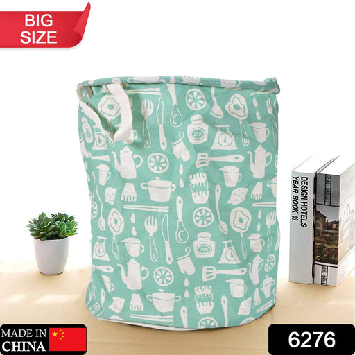 6276 Durable and Collapsible Laundry storage Bag with Handles Clothes & Toys Storage Foldable Laundry Bag for Dirty Clothes. DeoDap