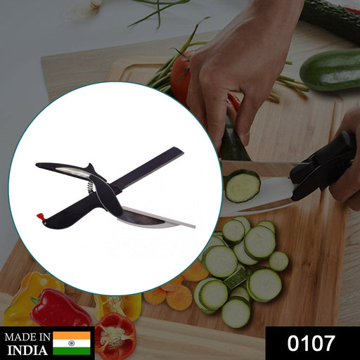 0107 Clever Cutter 2 in 1 Food Chopper Slicer Dicer Vegetable Fruit Cutter DeoDap