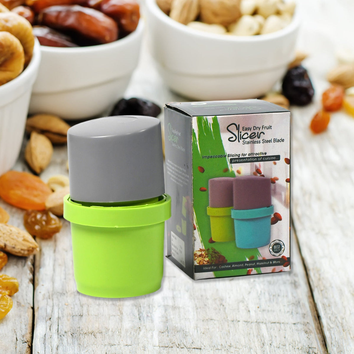 5333 Plastic Dry Fruit and Paper Mill Grinder Slicer, Chocolate Cutter and  Butter Slicer with 3 in 1 Blade, Standard, Multicolor