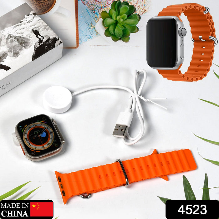 4523 Ultra Seris T800 Smart Watch Men & Female Smartwatch Bluetooth Call Wireless Charge Fitness Bracelet Watch Large 49 MM Screen Smart Watch DeoDap