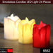 6552 Multicolor Flameless Melted Design Candles for Decoration (Set of 24pc) DeoDap