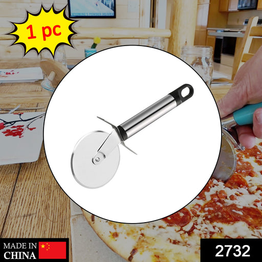 2732 Stainless Steel Pizza Cutter, Pastry Cake Slicer, Sharp, Wheel Type DeoDap