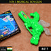 Kids' toy gun with musical laser effects, side view