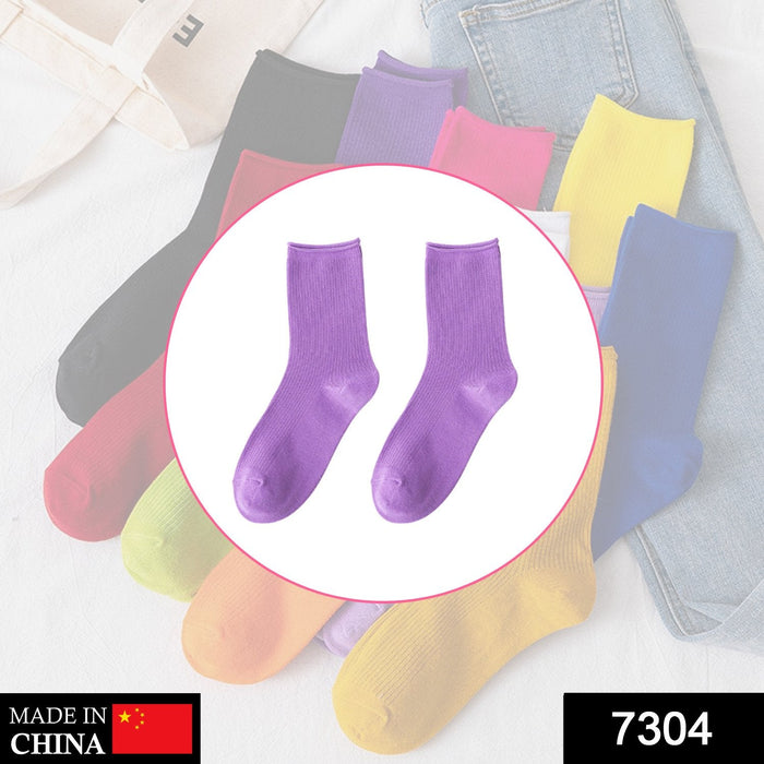 7304 Socks Breathable Thickened Classic Simple Soft Skin Friendly DeoDap