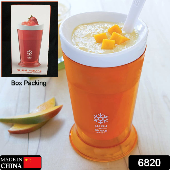 6820 Slush and Shake Maker, Compact Make and Serve Cup with Freezer Core Creates Single-serving Smoothies, Slushies and Milkshakes in Minutes, BPA-free, Gift Box. DeoDap