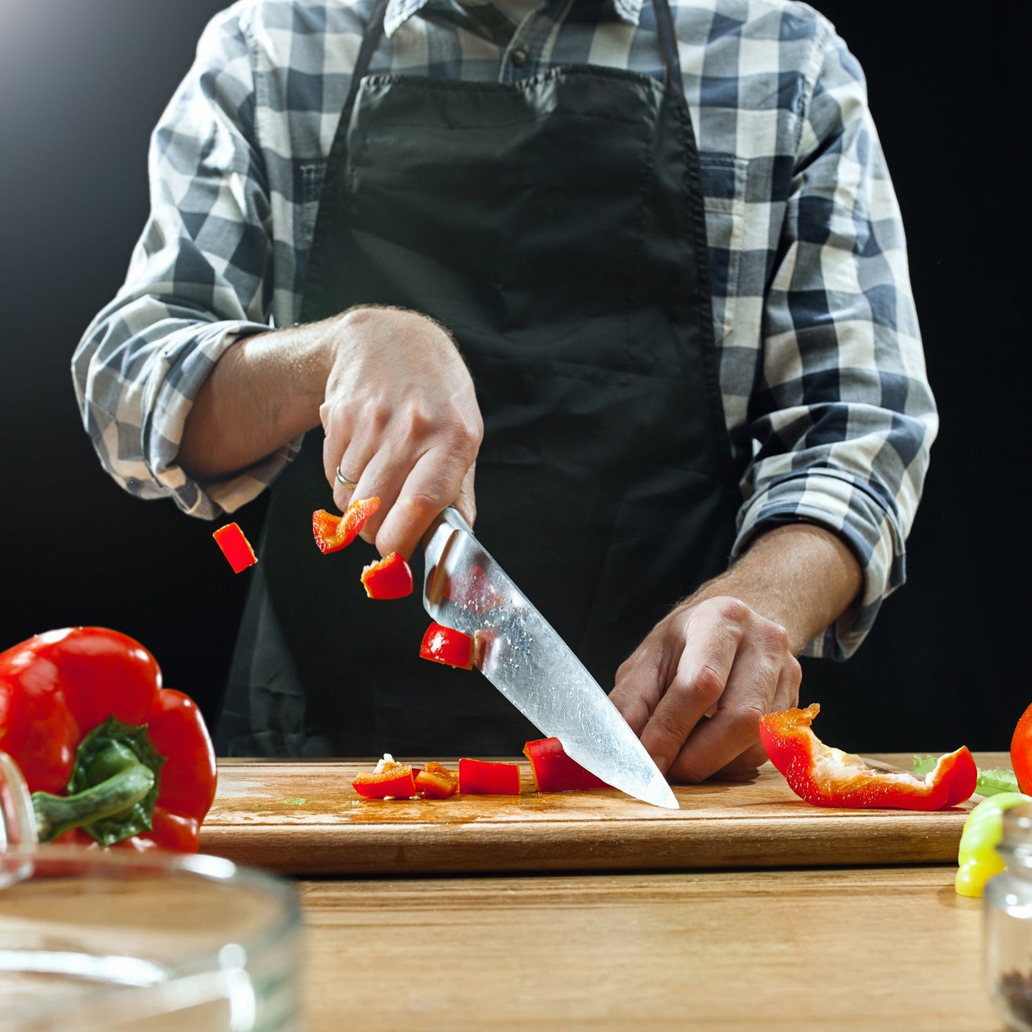 Wooden slicing board with holder