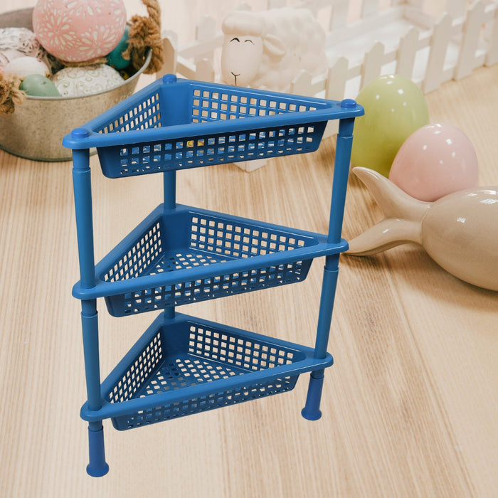 2812 Triangle Storage Plastic 3-Tier Rack Shelf For — DeoDap