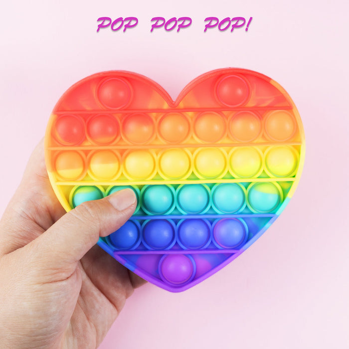 4608 Heart Pop It Fidget Toys, Push Pop Bubble Fidget Sensory Toy DeoDap
