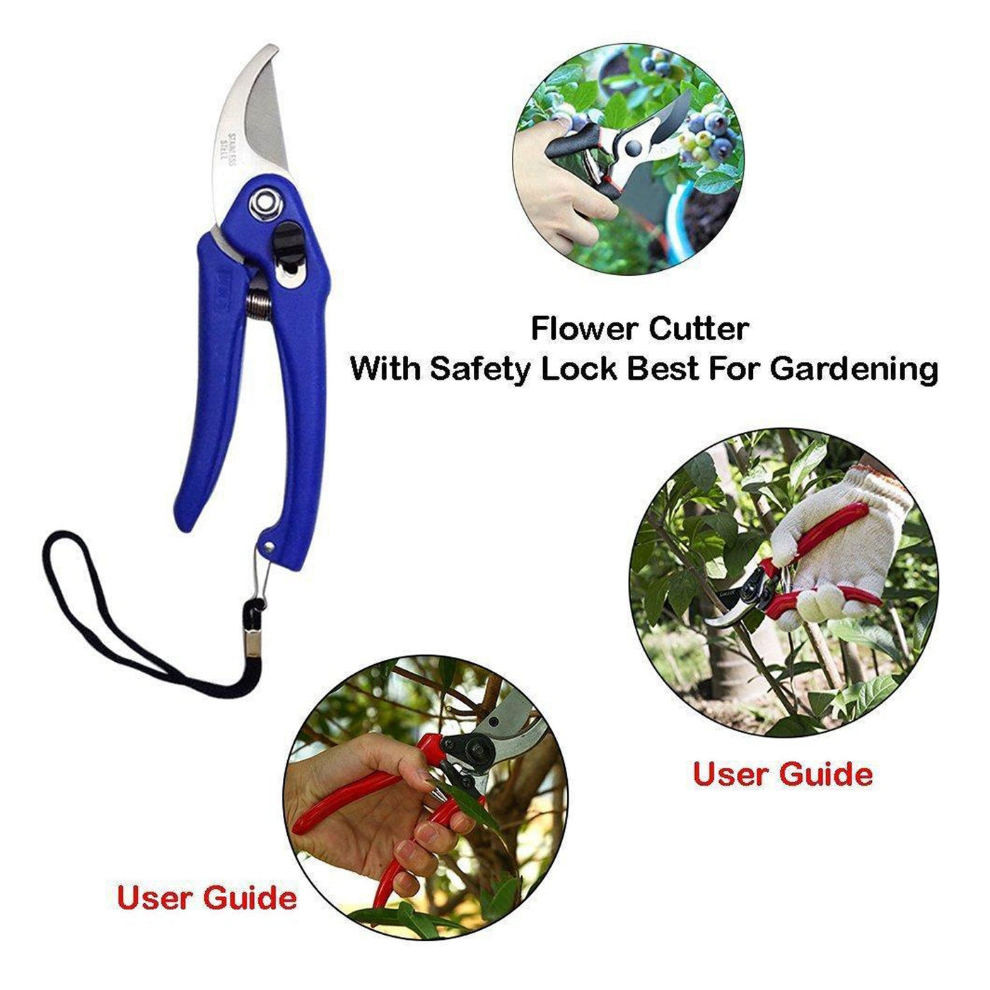 0465A Garden Shears Pruners Scissor for Cutting Branches, — DeoDap