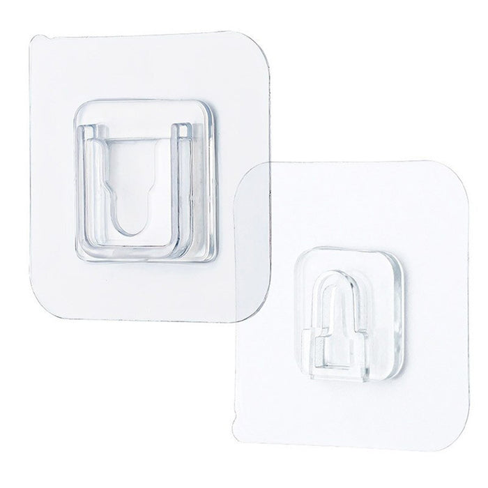 7433 Transparent Adhesive Male Hook Used For Hanging Various Types Of Items (1Pc) DeoDap