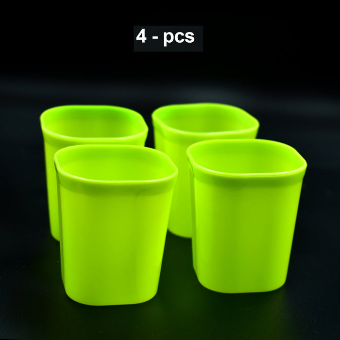 2426 Plastic Drinking Glass Set For Drinking Milk Water Juice (Pack of 4) DeoDap