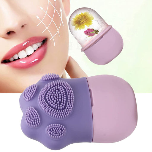 1226 Non Slip Silicone Face Ice Cubes Easy Grip New Unique Shape ice Roller Base Reusable for Beauty  ( 1 pc ) DeoDap