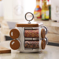 Plastic Spice Rack – 8-Jar Revolving Organizer | Ganesh Storewell