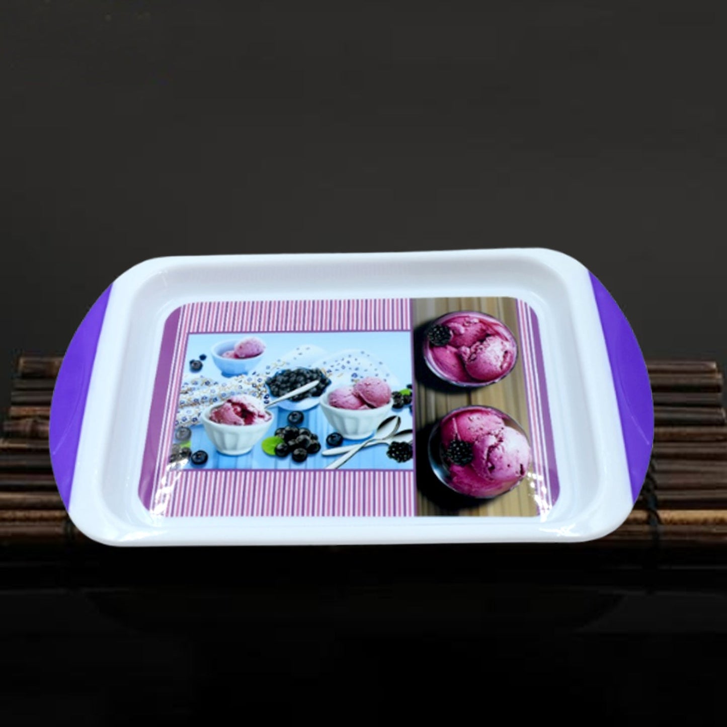 Versatile medium plastic tray for kitchen use and general applications.