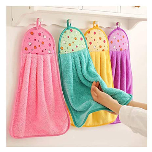 6203  Microfiber wash Basin Hanging Hand Kitchen Towel Napkin Microfiber Cloth Cartoon Animal Hanging Dishcloths Kitchen Accessories ( 1pc ) DeoDap