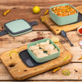Stackable Lunch Box – Green Double-Layer Tiffin | Lunchie Bunchie