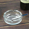 Crystal Glass Ashtray – Elegant Round Cigar & Cigarette Decor | Styleva