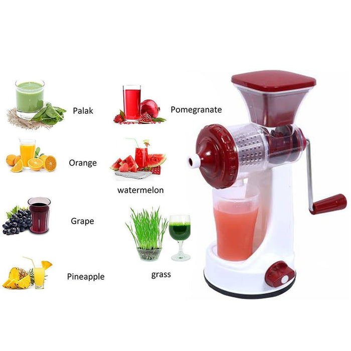 168 Manual Fruit Vegetable Juicer with Juice Cup and Waste Collector DeoDap