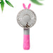 4811 Portable Princess Rabbit Styled Rechargeable Handheld Fan For Travel , home & Office Use DeoDap