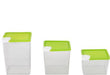 2149 Multipurpose Transparent Storage Jars & Container Set 400ml, 600ml, 800ml (Pack of 3) DeoDap