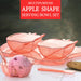 2752A Apple Shape 2Piece Serving Set of Bowl with Spoon & Tray. Dinnerware Serving Snacks & Pickle DeoDap