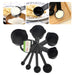 106 Plastic Measuring Cups and Spoons (8 Pcs, Black) Your Brand