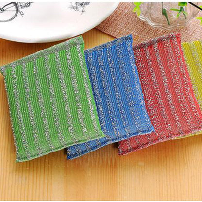 Pack of 12 scratch-proof kitchen scrub pads, effective for cleaning without scratching.