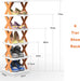 9054 6 Layer Shoe Rack Design Lightweight Adjustable Plastic Foldable Shoe Cabinet Storage Portable Folding Space Saving Shoe Organizer Home and Office DeoDap