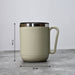 8137 Ganesh Premium Stainless Steel Coffee Mug with heat resistant mug lid. Approx 400Ml mug. DeoDap