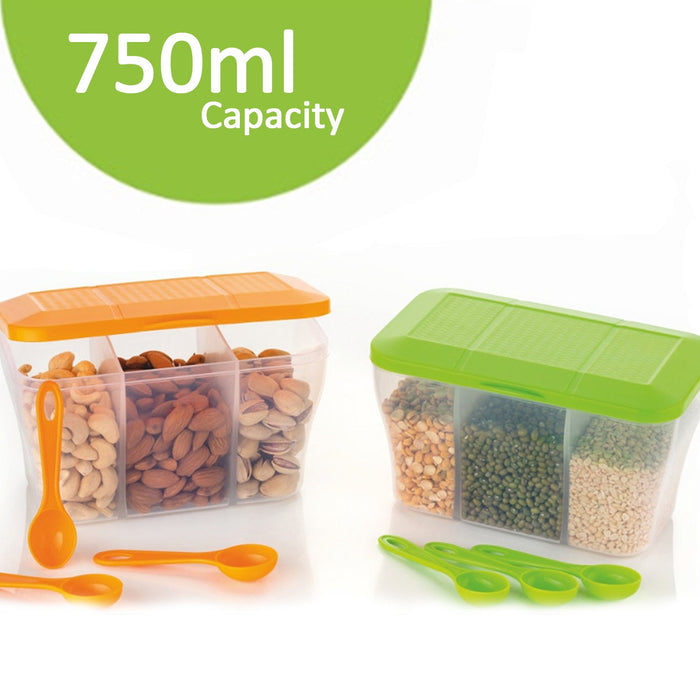 2625 Plastic Square Storage Organiser Container (750ML Capacity) DeoDap